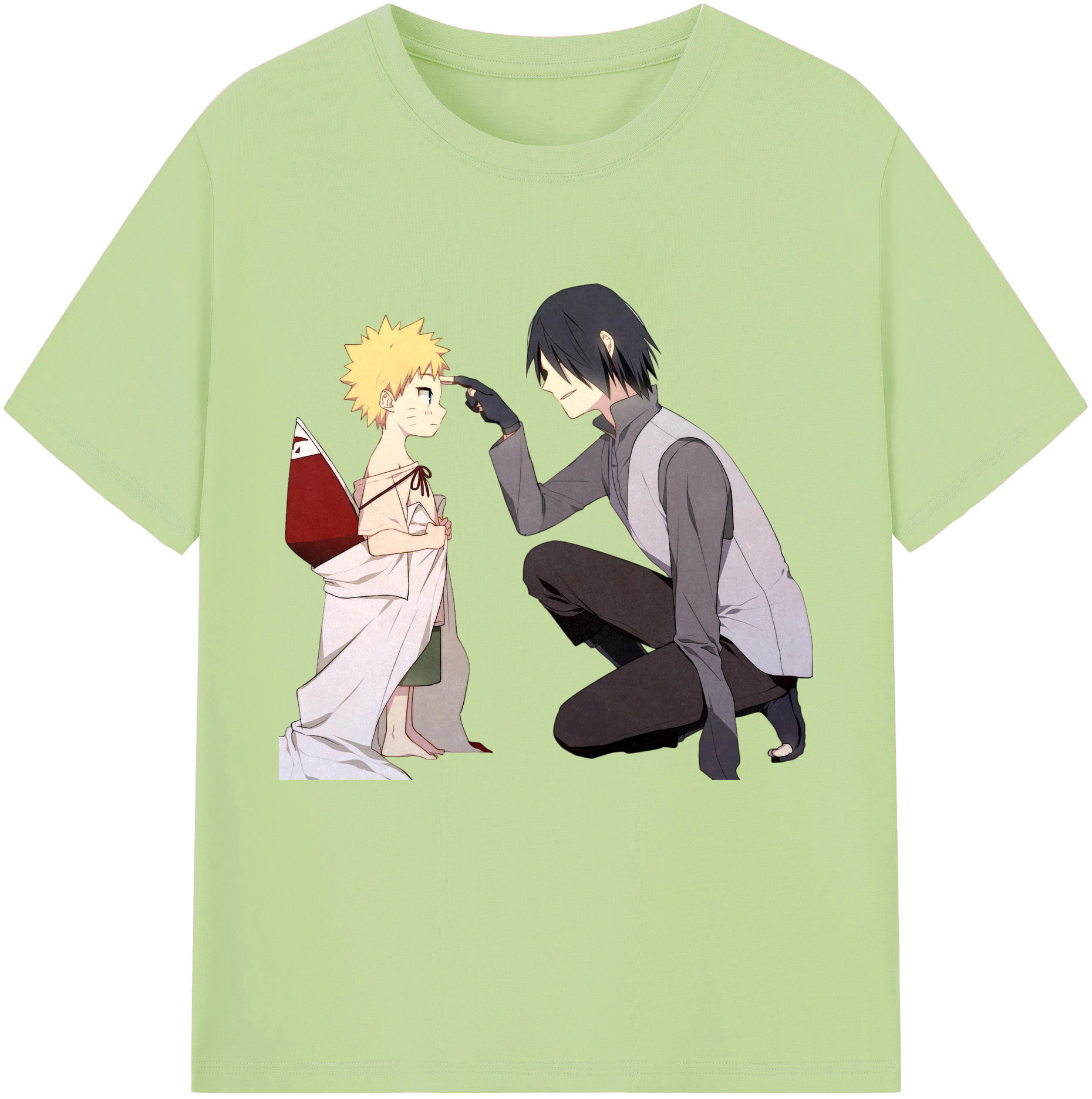 （画像用） NARUTO -ナルト- うちは サスケ Uchiha Sasuke 綿100％半袖Tシャツ（フロントプリント）